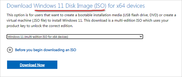 Download Windows 11 ISO-afbeelding