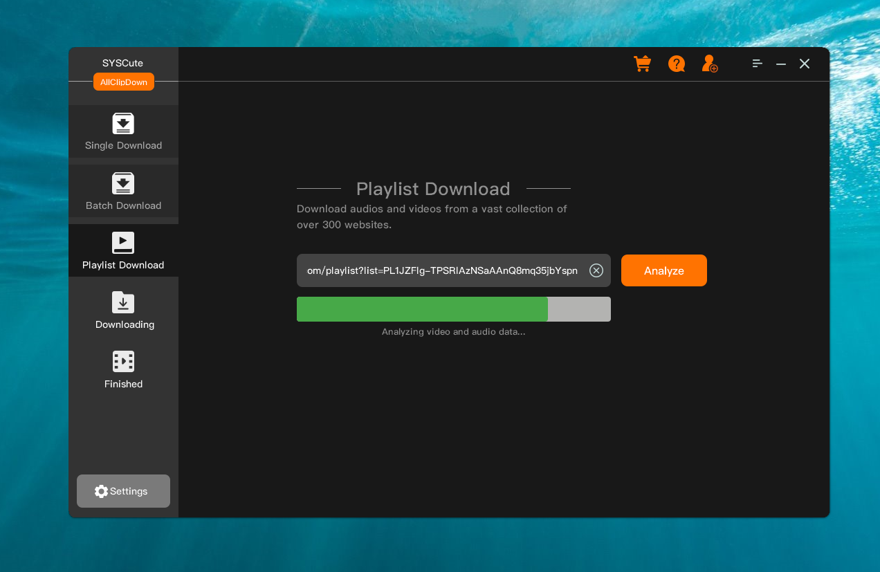 Download de Playlist do AllClipDown