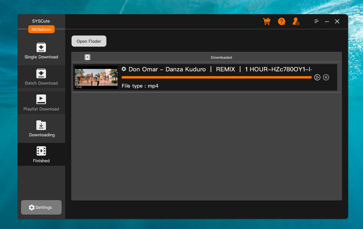 Download Único do AllClipDown