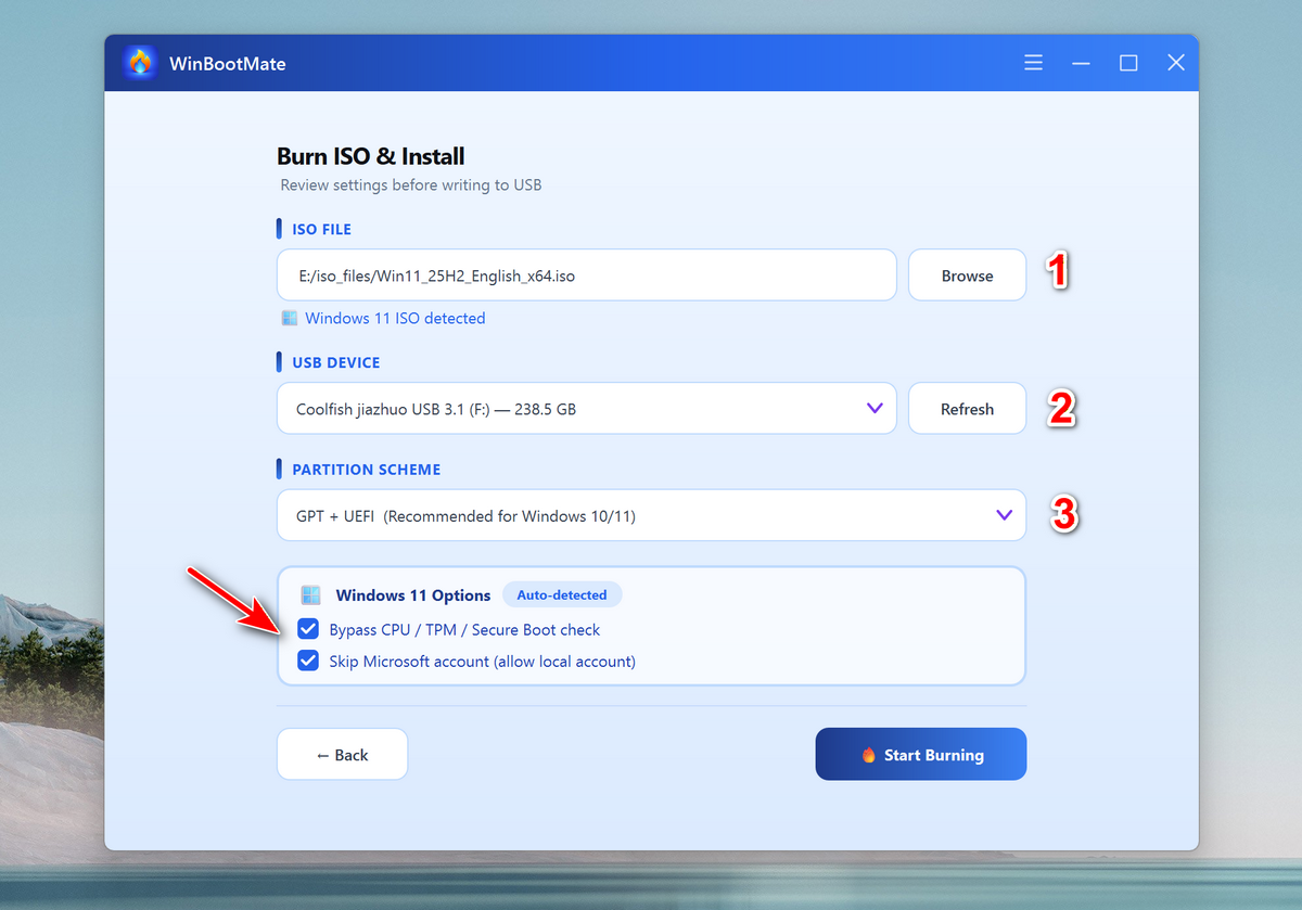 WinBootMate Bypass Windows 11 Check